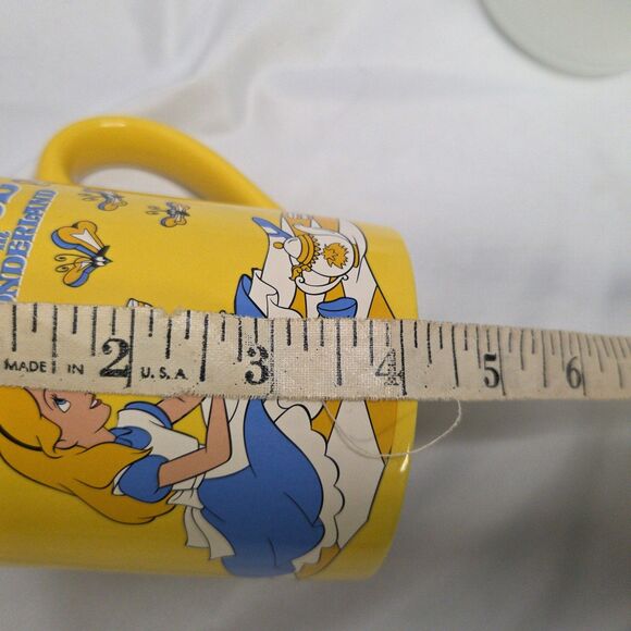 Disney Alice in Wonderland Yellow Butterfly Tea Party Mug Cup 14 Oz - Picture 5 of 6
